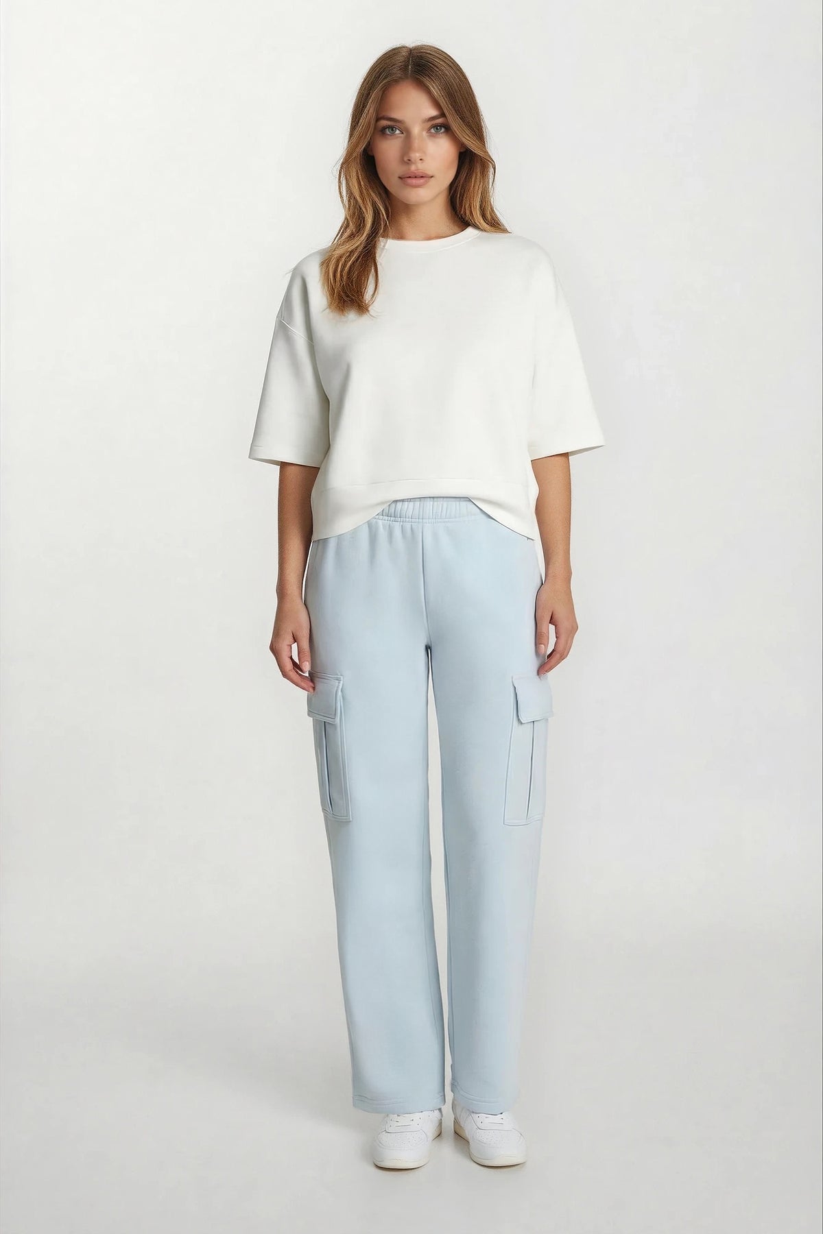 Pantalon de jogging cargo en polaire – 30"