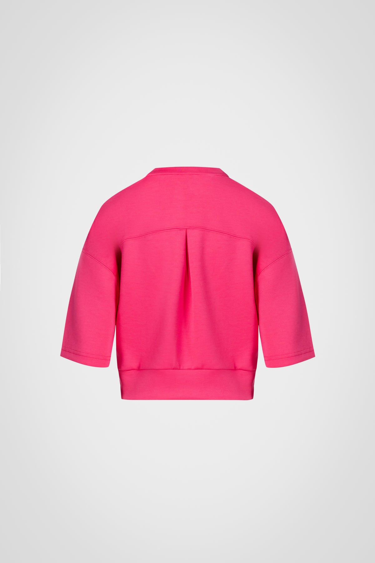 Haut à manches courtes et col rond en tricot extensible