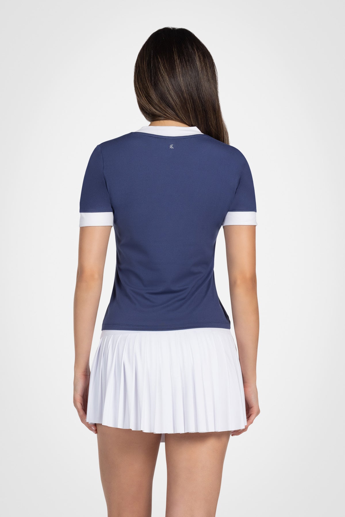 T-shirt à col en V color block