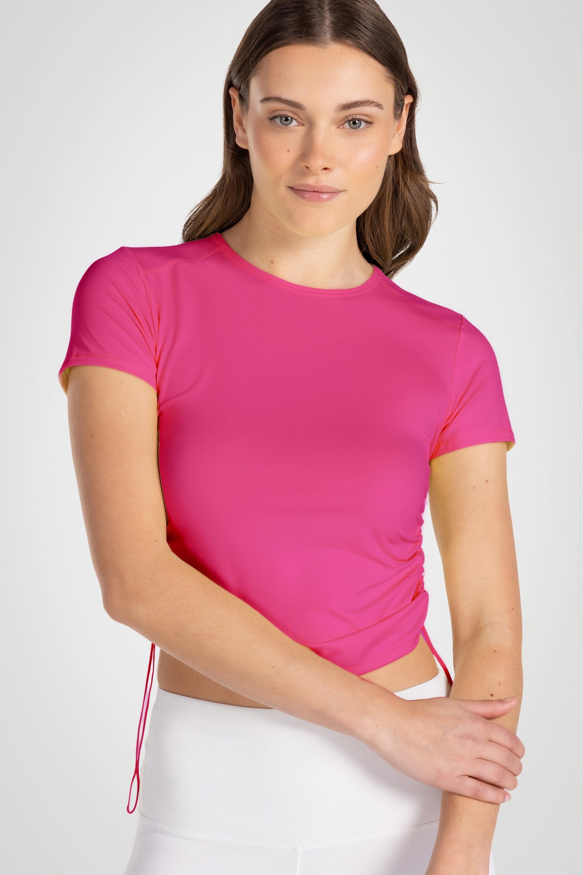 T-shirt ras du cou à sangle latérale Softgather