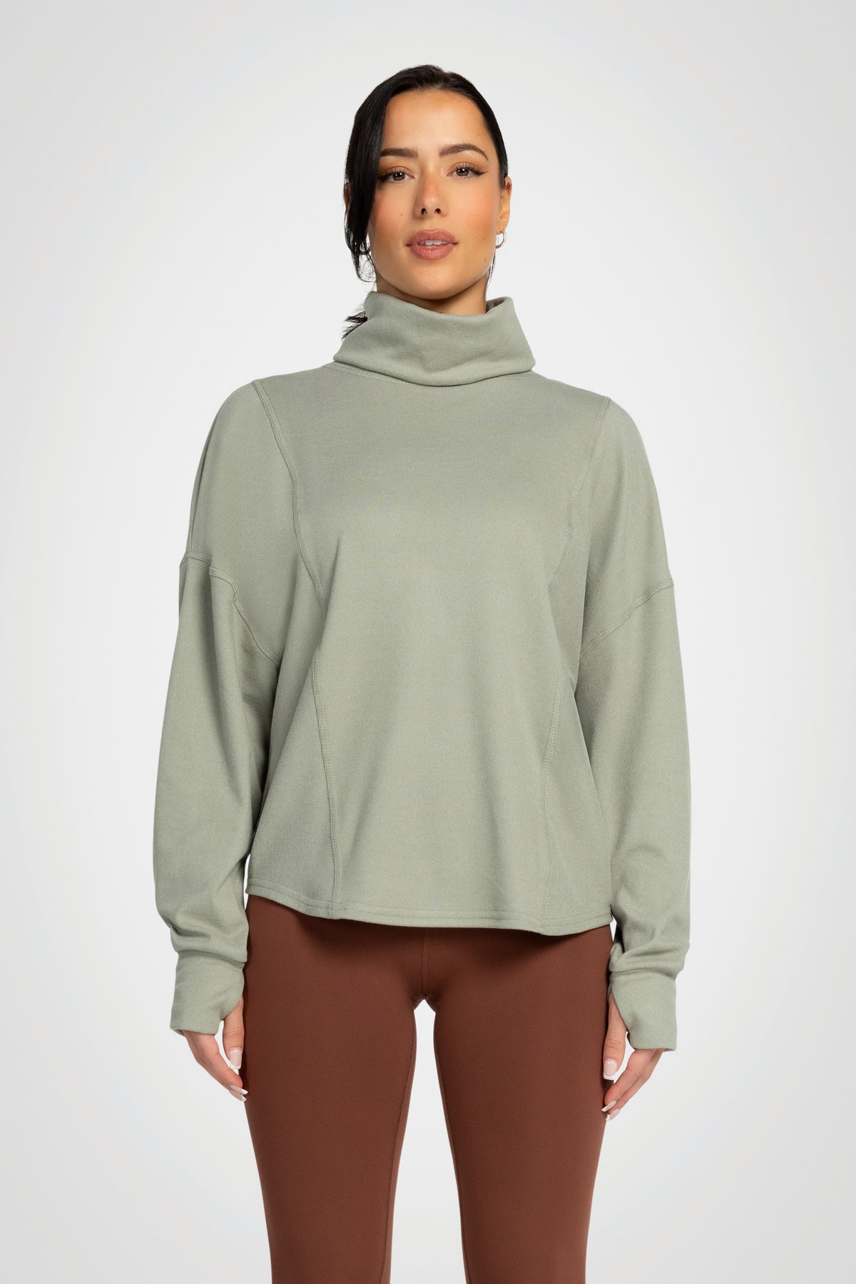 Solace Ribbed Turtleneck Top