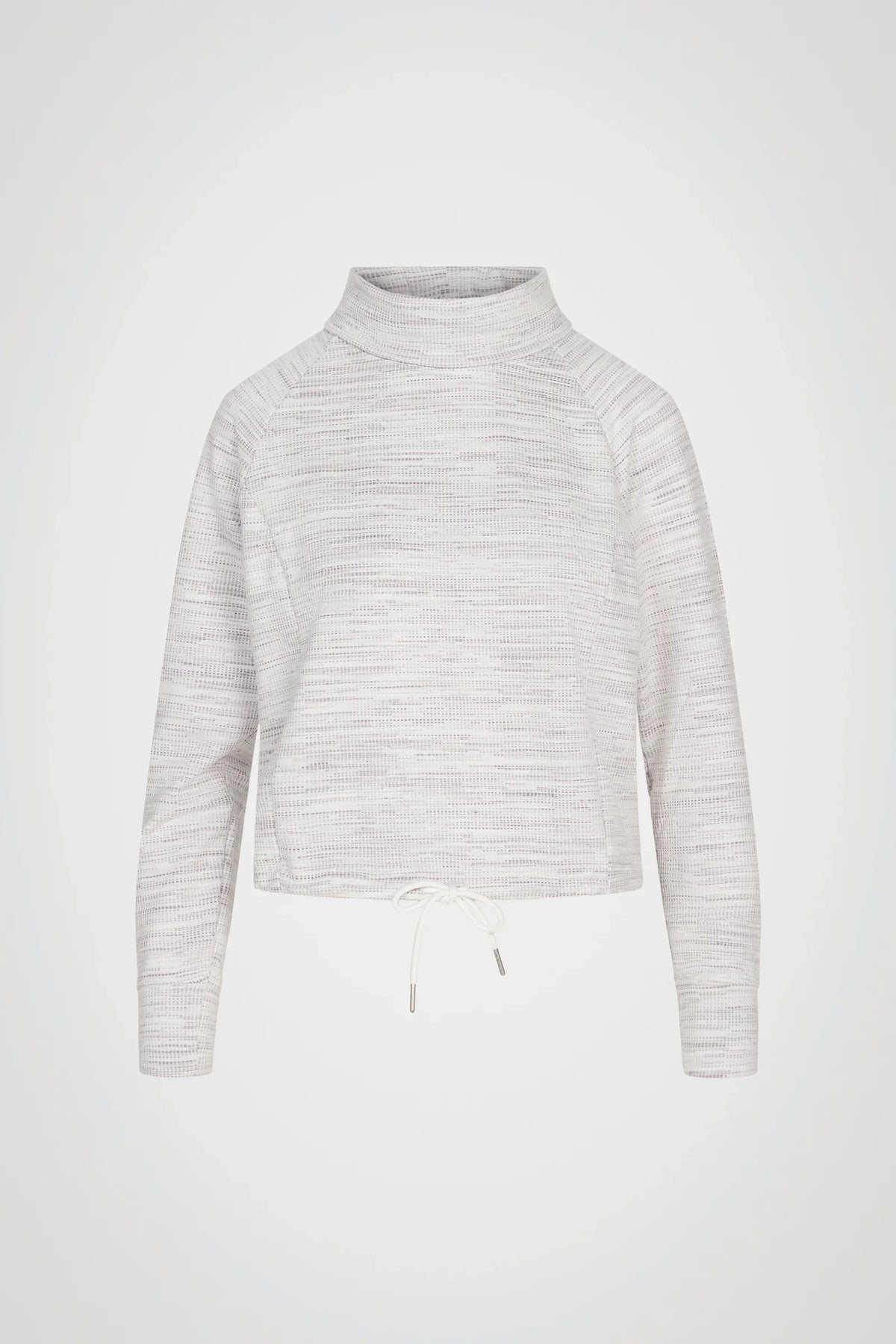 Cloud Jacquard Funnel Neck Pullover