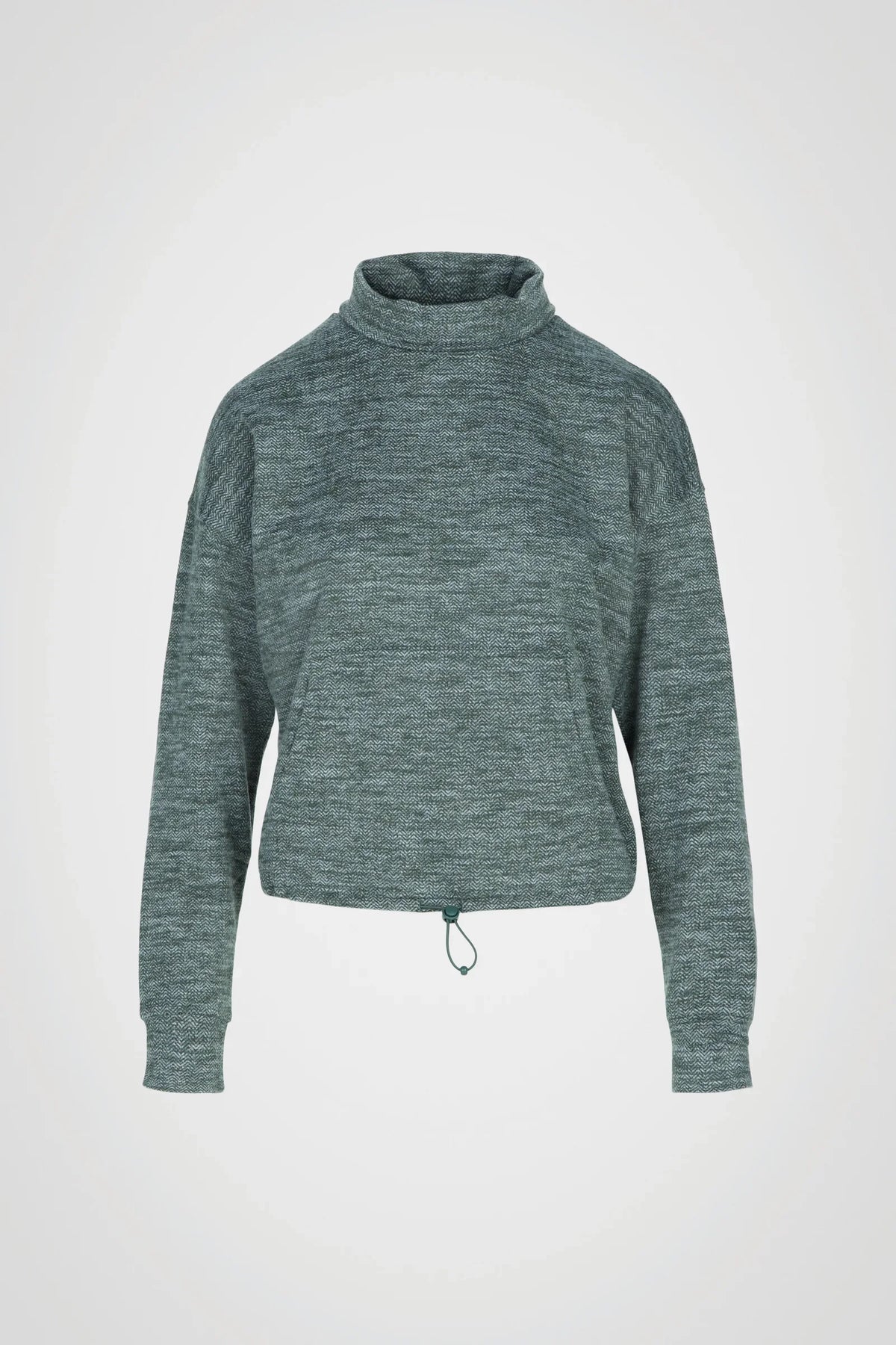 Cozy Herringbone Mock Neck Pullover