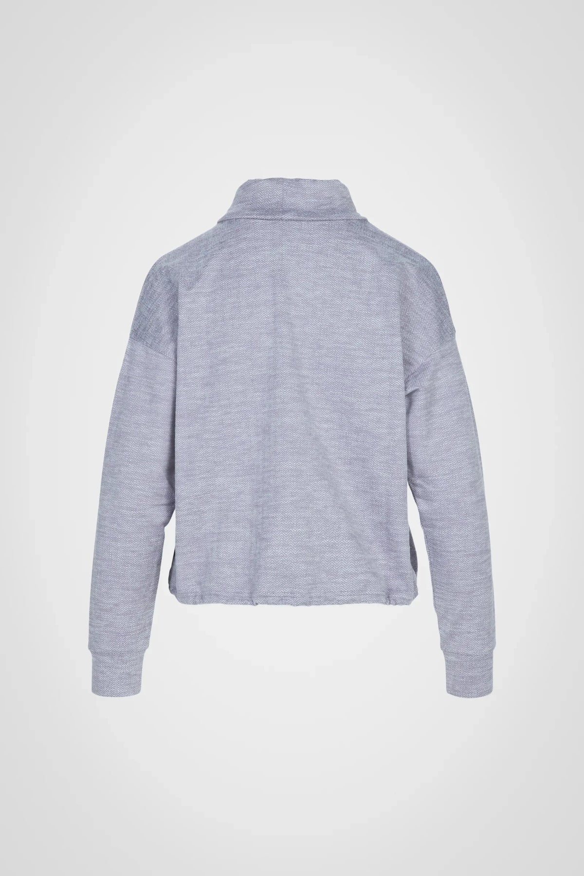 Cozy Herringbone Mock Neck Pullover