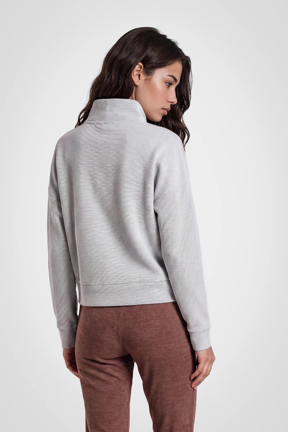 Cloud Hex Mock Neck Pullover