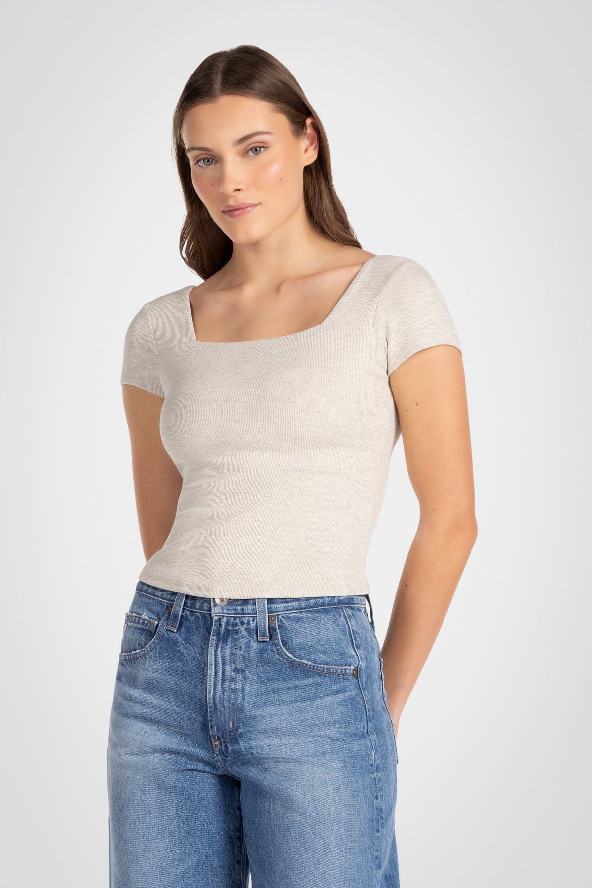 Contour Square Neck Rib Top
