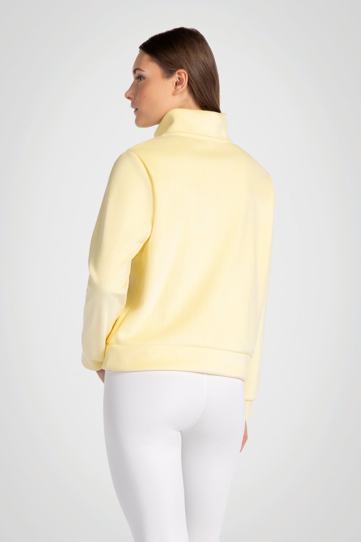 Rib Velour Quarter Zip Pullover