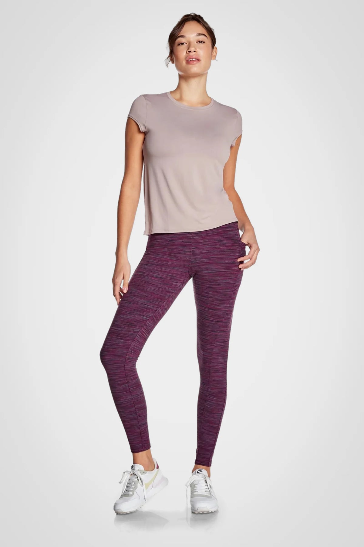 Legging double brossé taille haute Space Dye