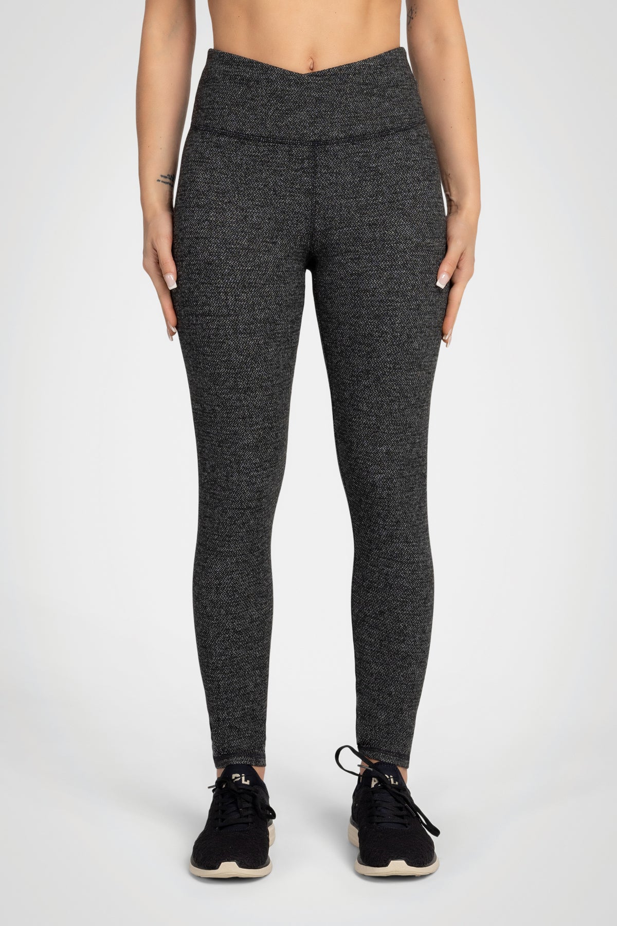 Legging taille haute en jacquard zigzag – 25”