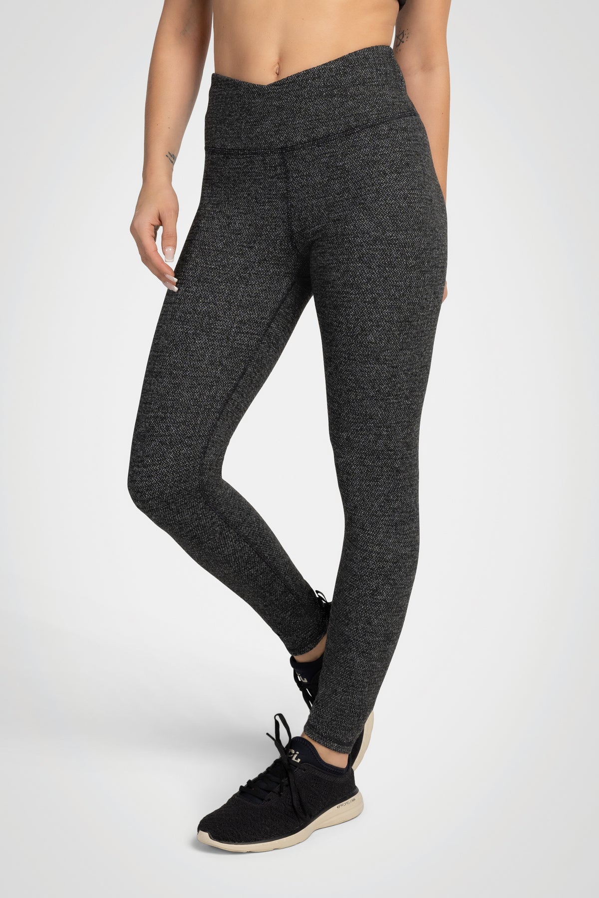 Legging taille haute en jacquard zigzag – 25”