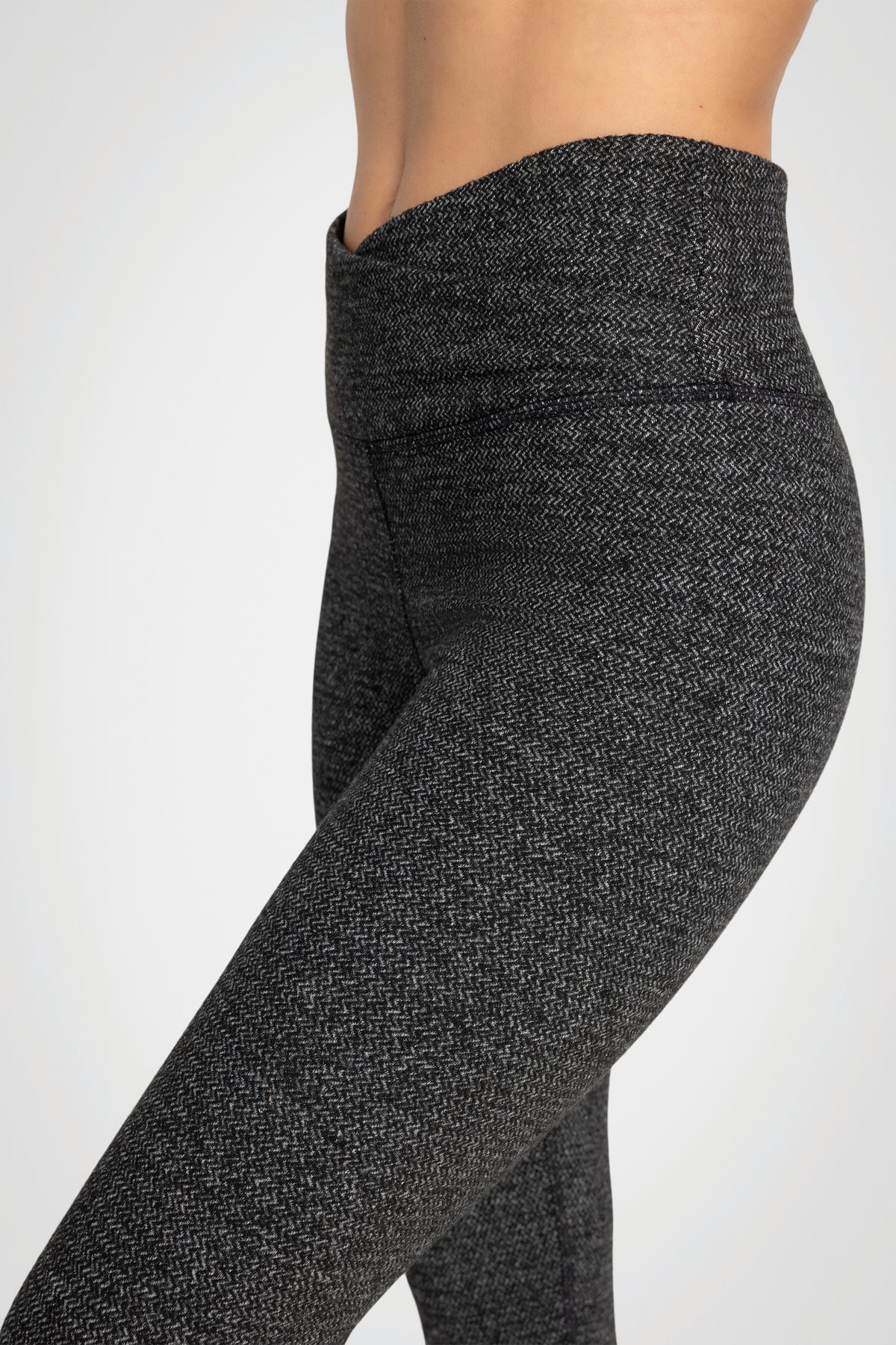 Legging taille haute en jacquard zigzag – 25”