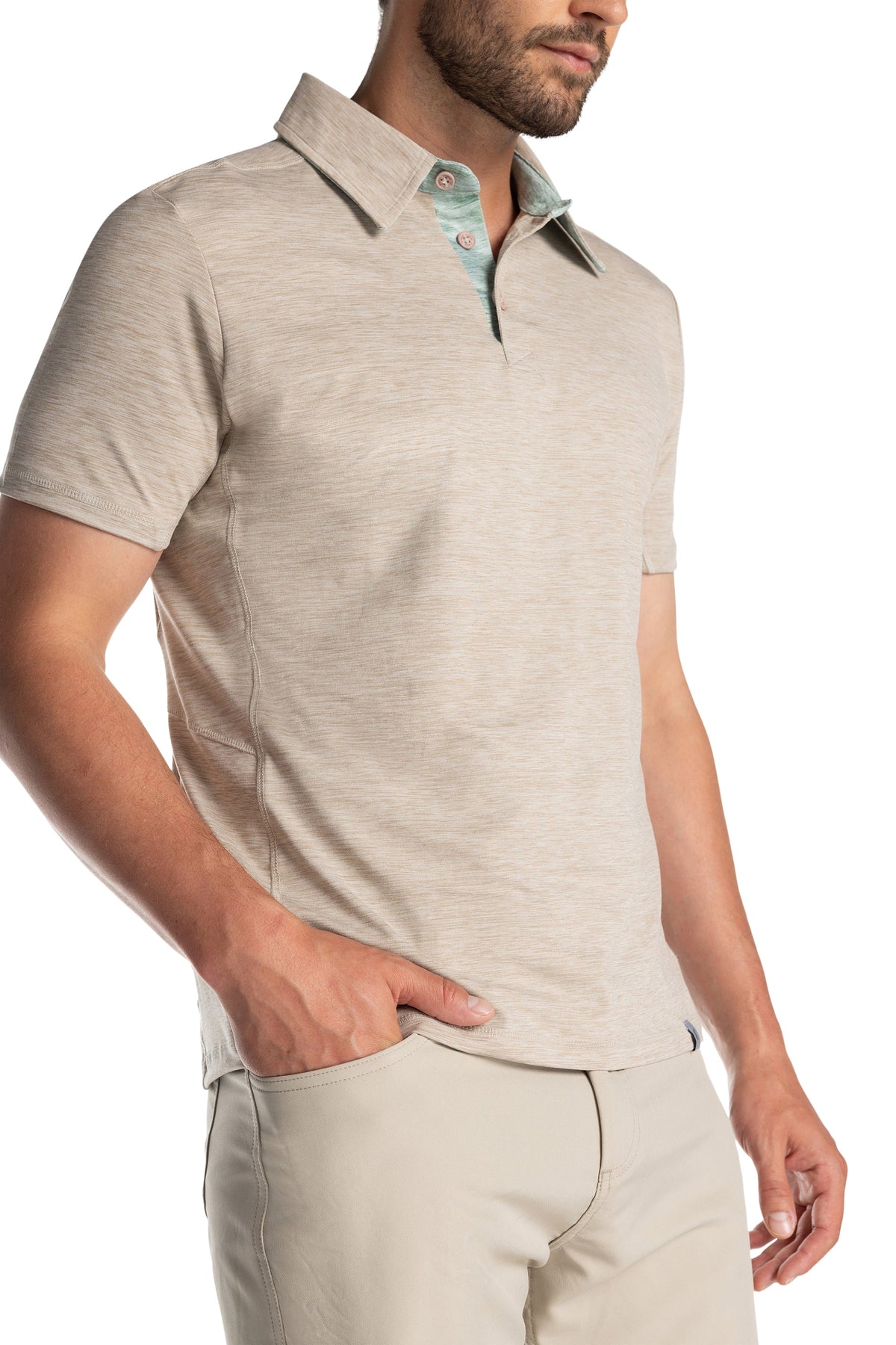 Polo à col contrasté Brookside