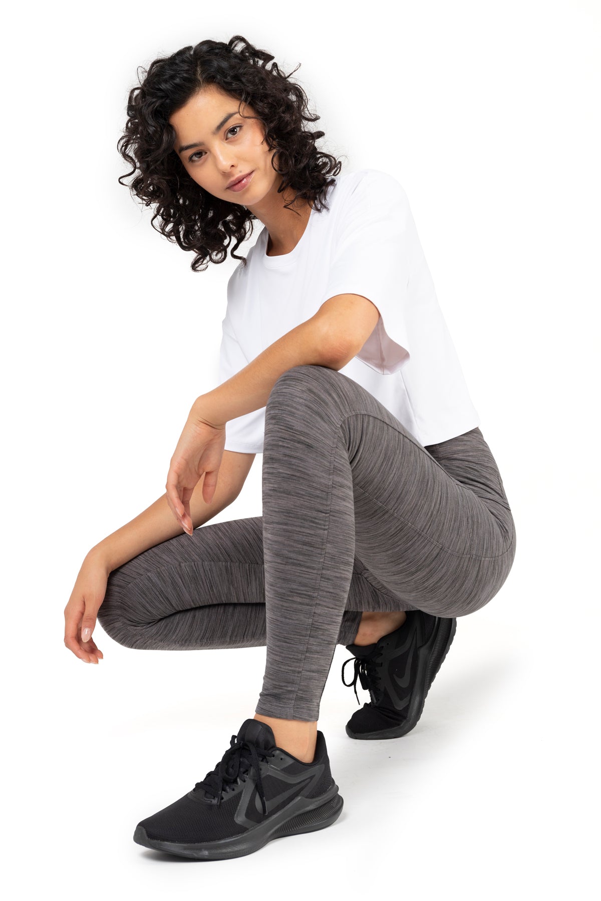 Legging double brossé taille haute Space Dye