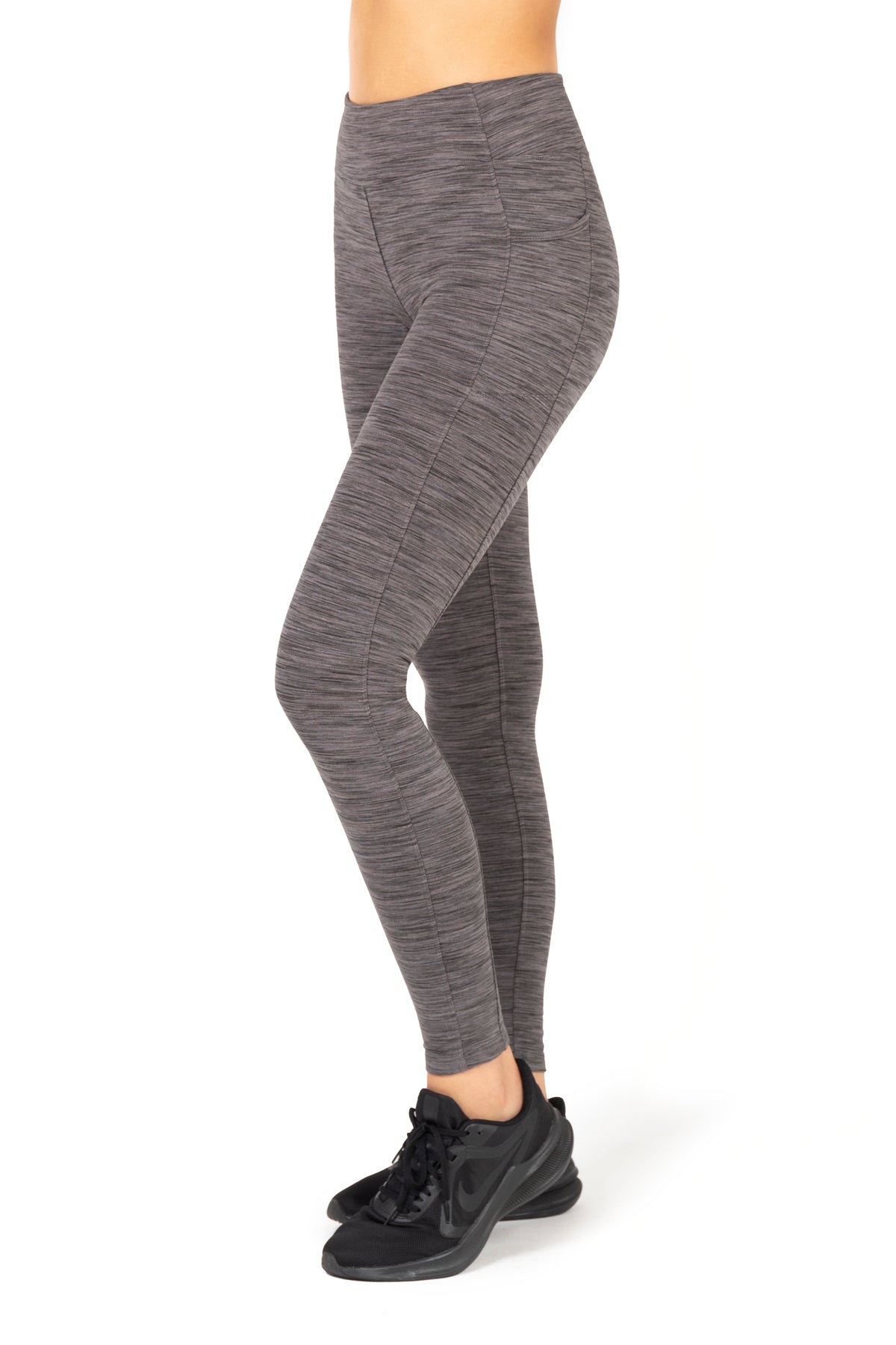 Legging double brossé taille haute Space Dye