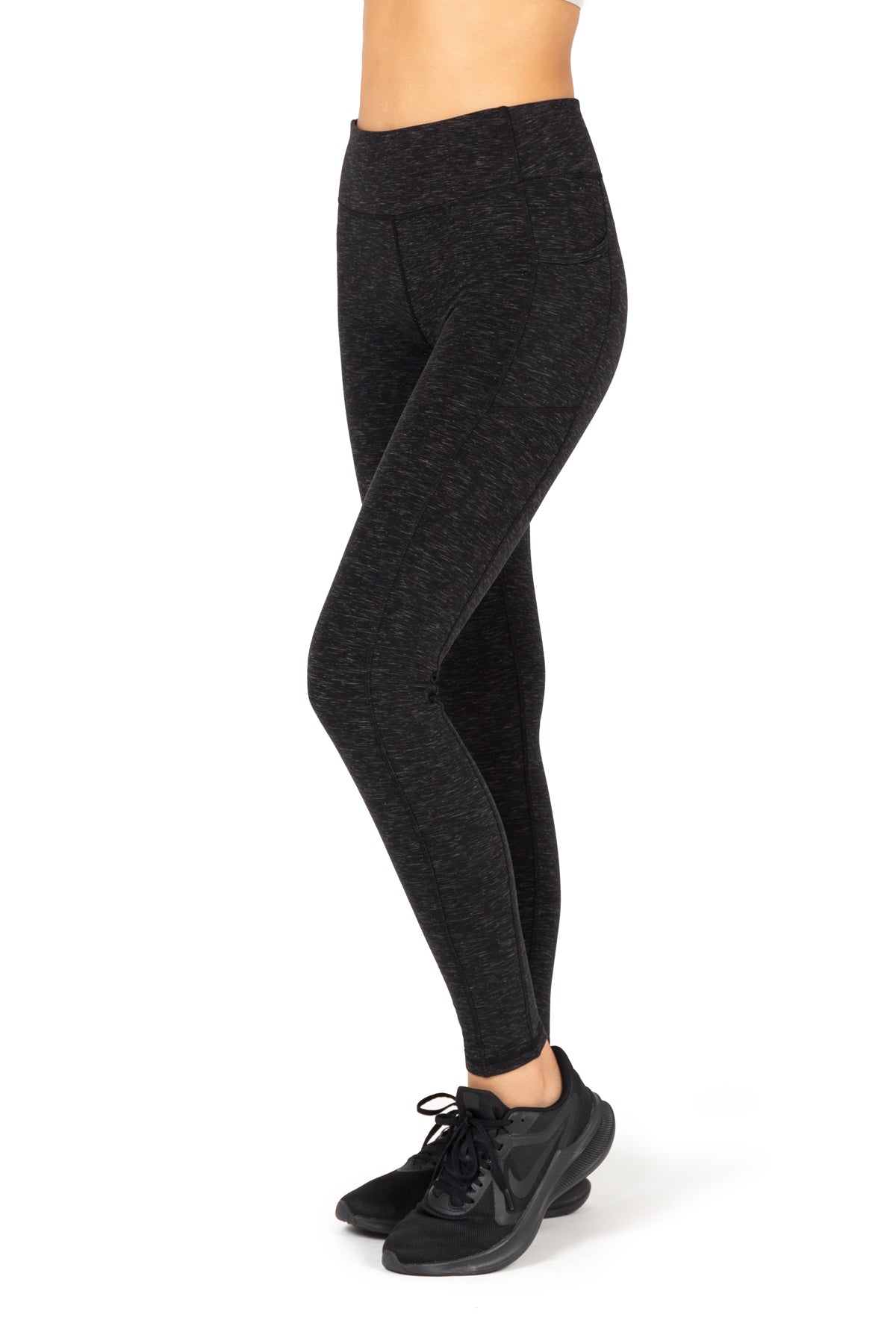 Legging double brossé taille haute Space Dye