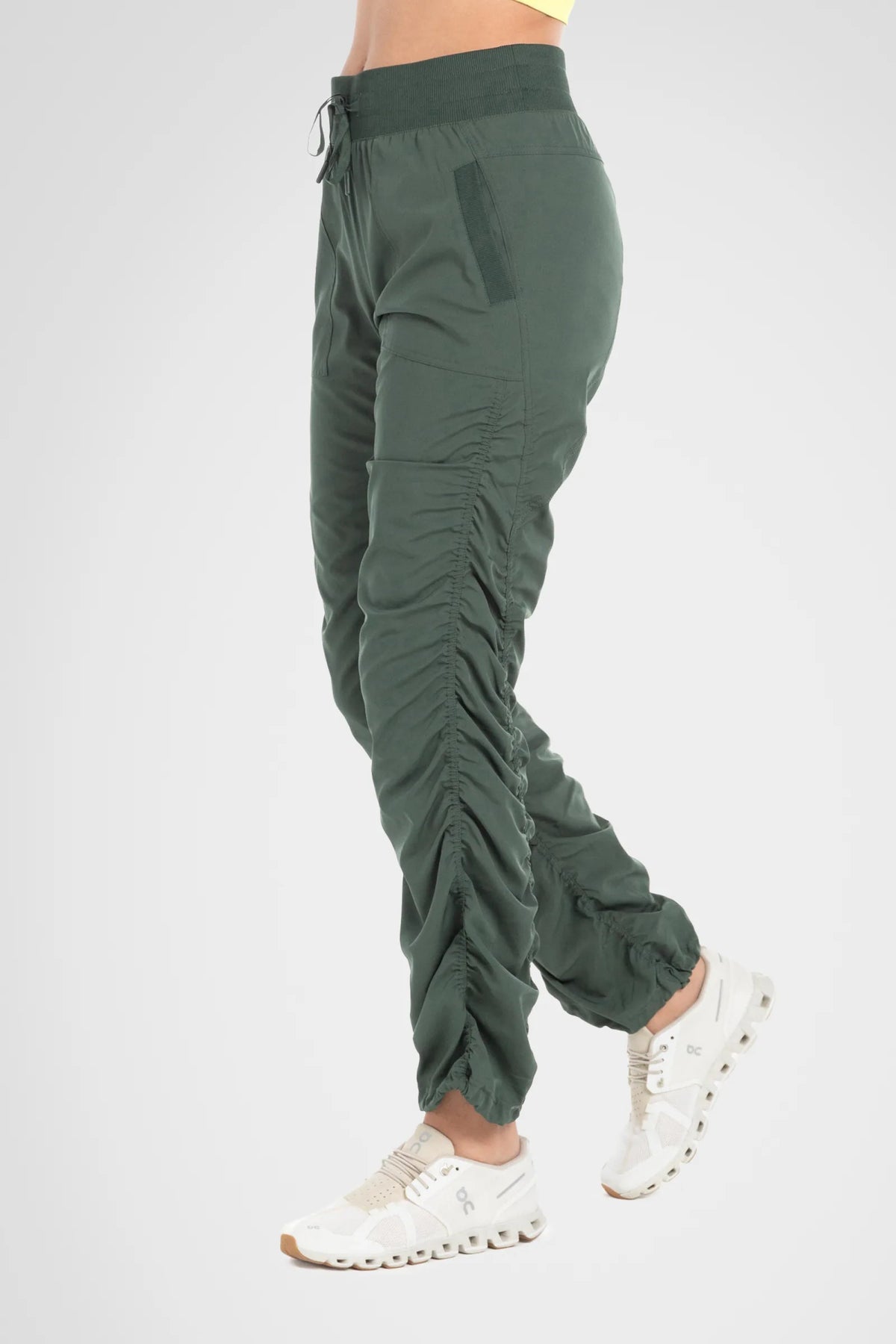 Women’s Cilantro Adventurous Pant, full-body studio pose showing the relaxed silhouette from waist to ankle.