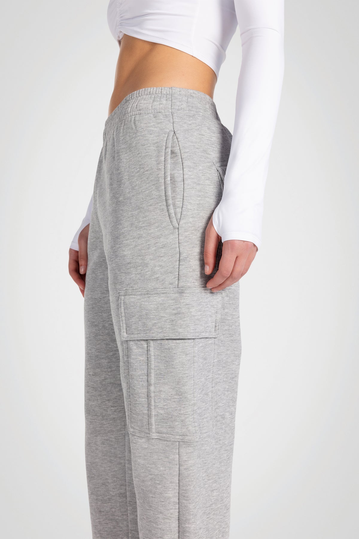 Pantalon de jogging cargo en polaire – 30"