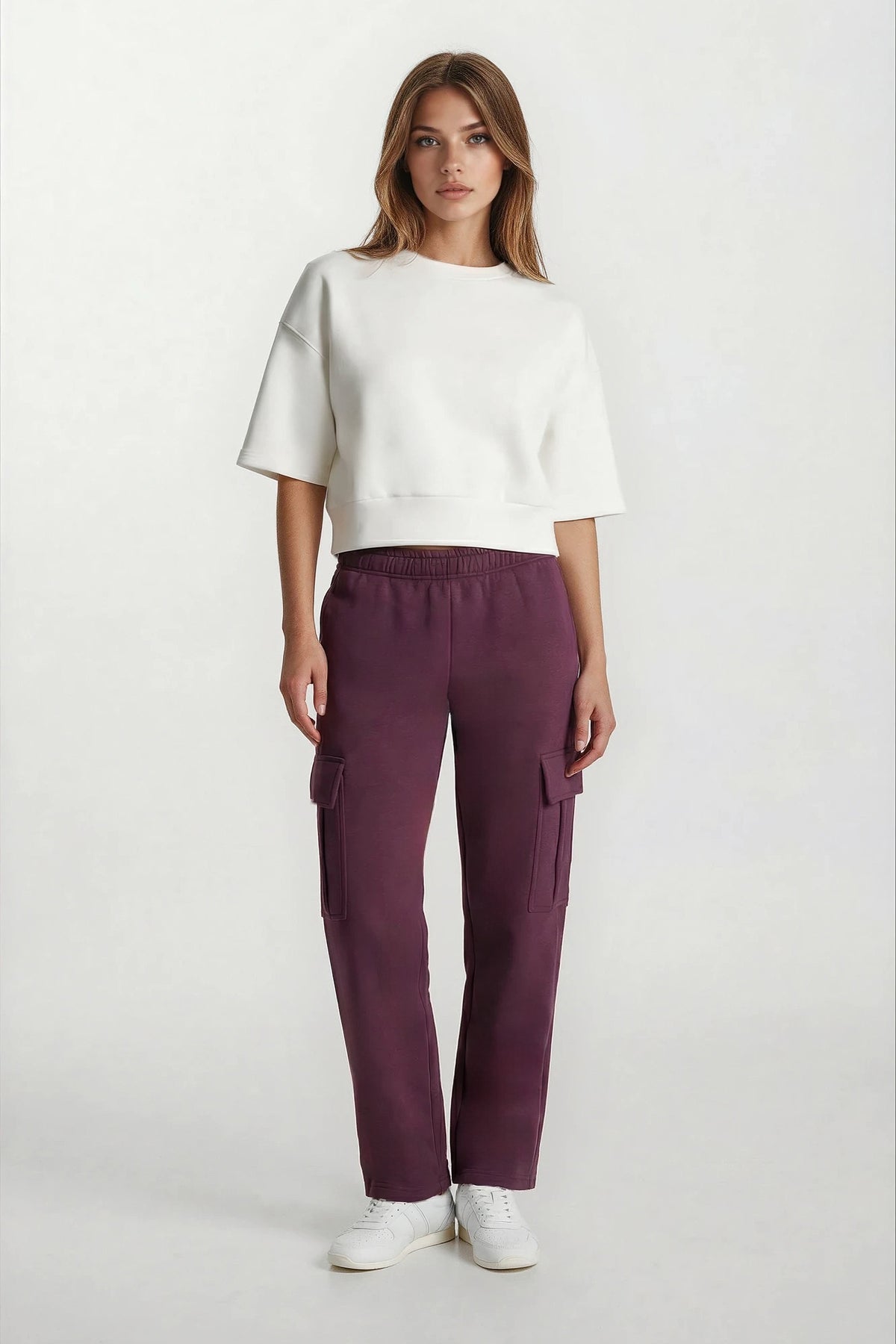 Pantalon de jogging cargo en polaire – 30"