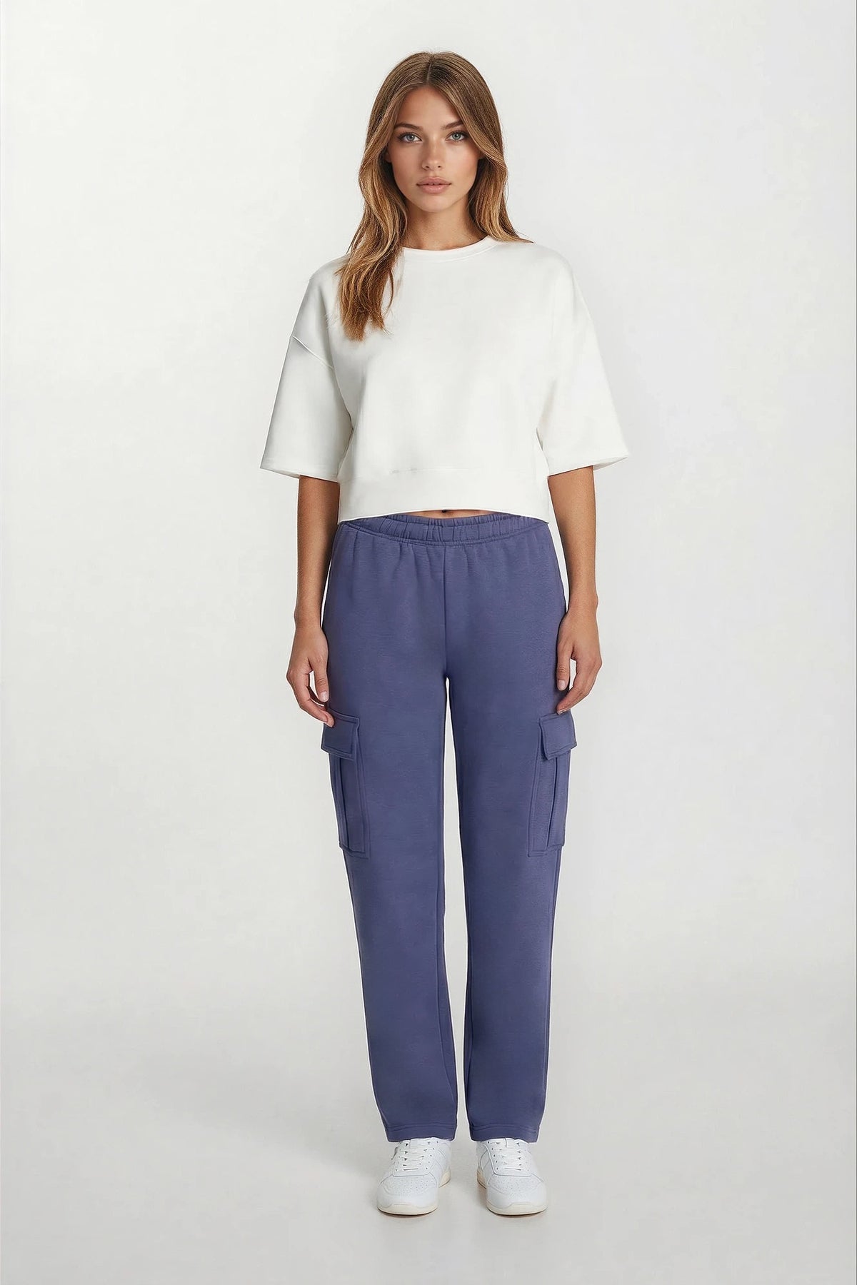 Pantalon de jogging cargo en polaire – 30"