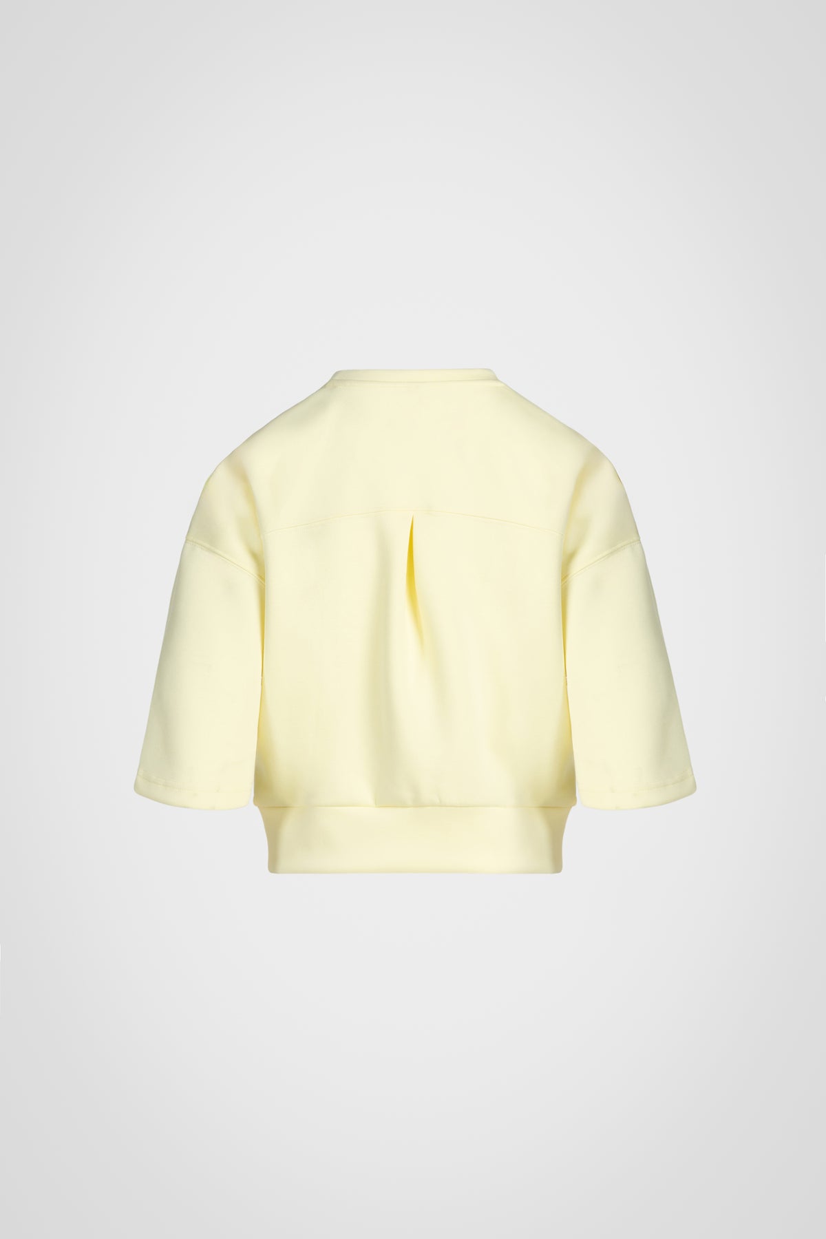 Haut à manches courtes et col rond en tricot extensible