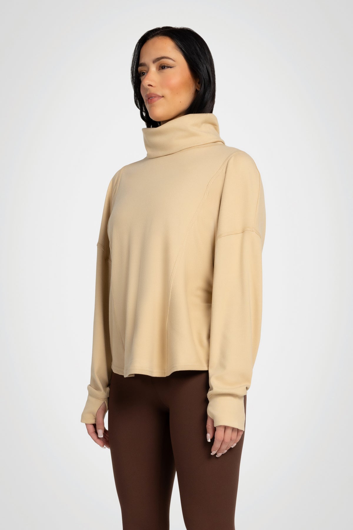 Solace Ribbed Turtleneck Top