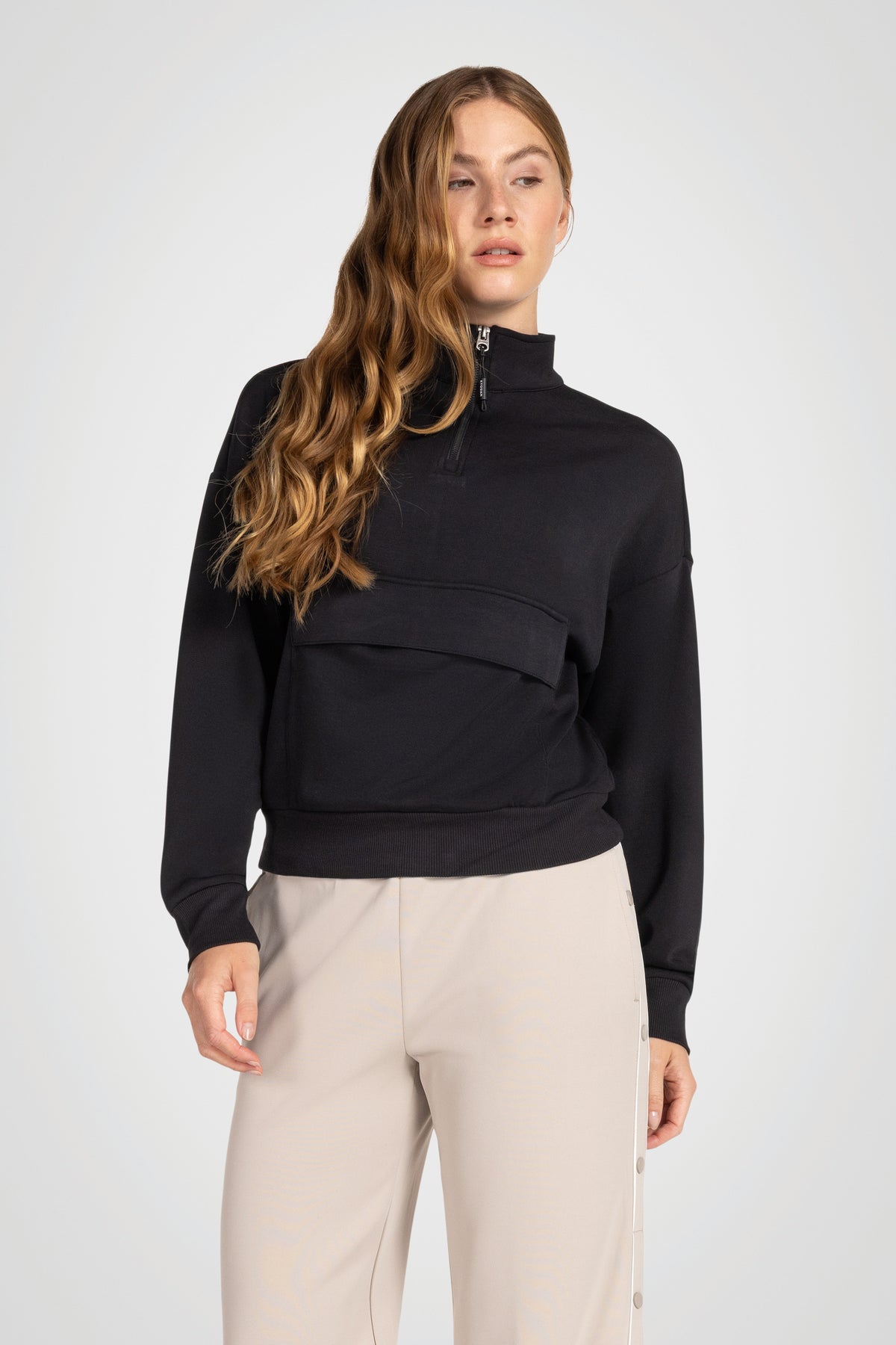 Sanded Modal Mock Neck Pullover