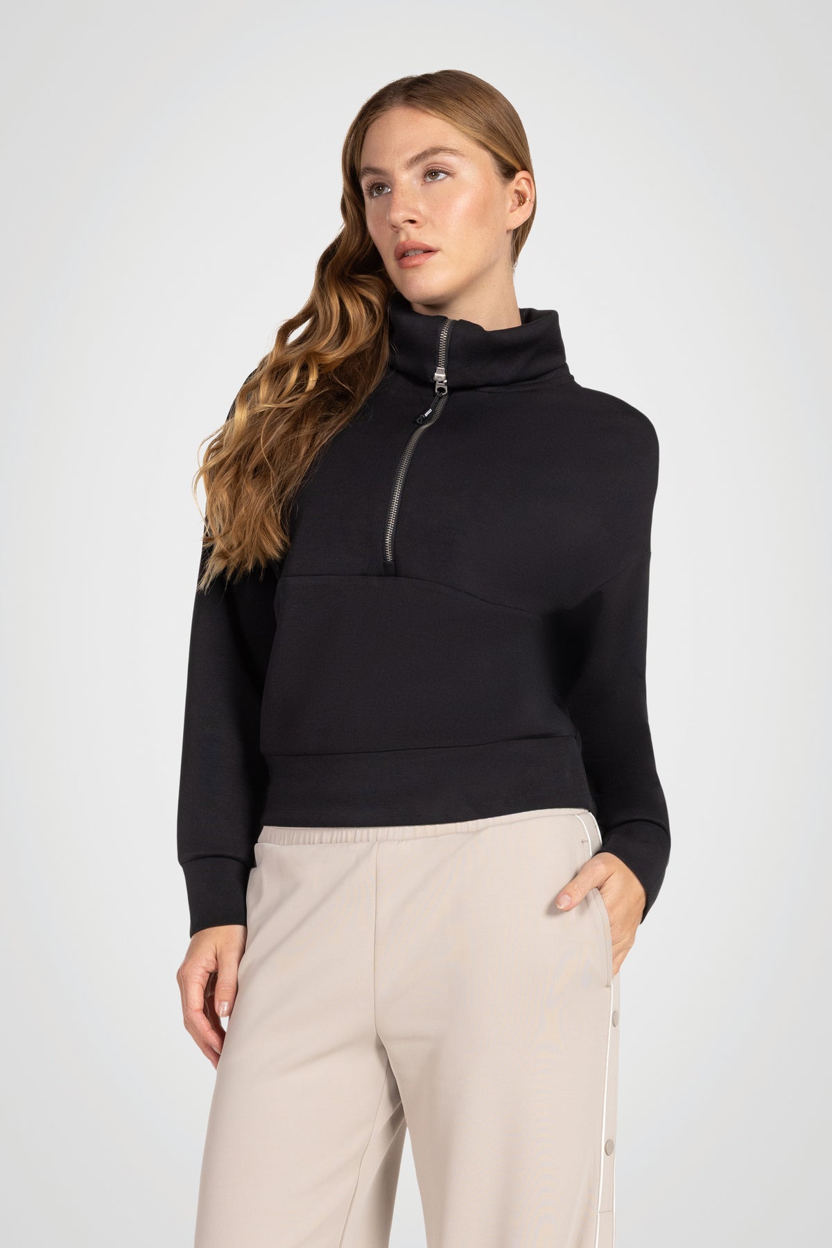Pull à demi-zip Truffe