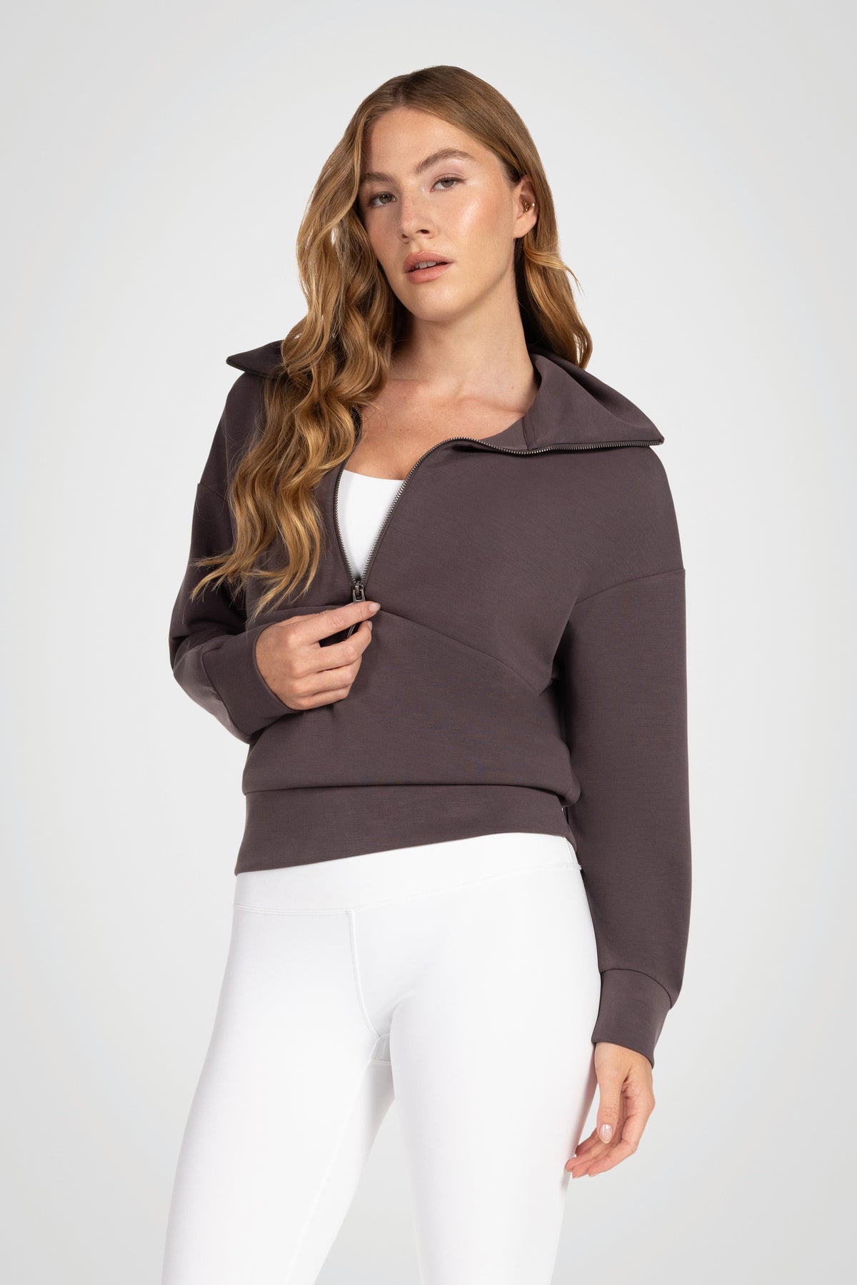 Pull à demi-zip Truffe
