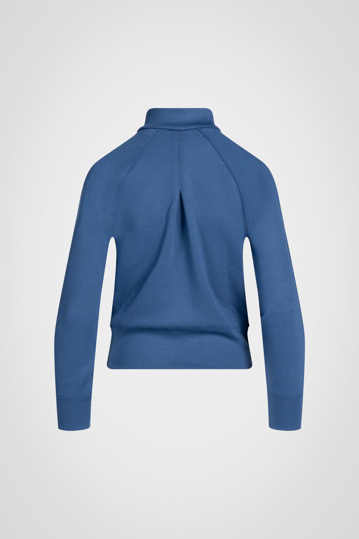 Haut à manches longues et demi-zip en tricot extensible à col montant