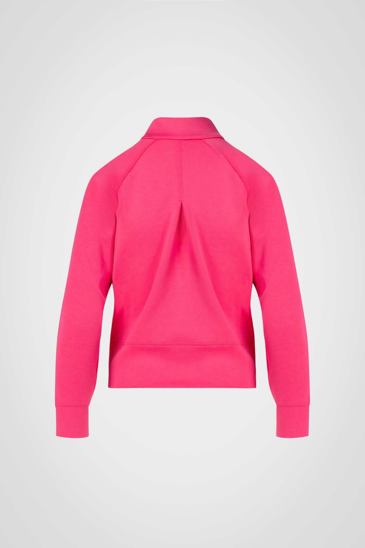 Haut à manches longues et demi-zip en tricot extensible à col montant