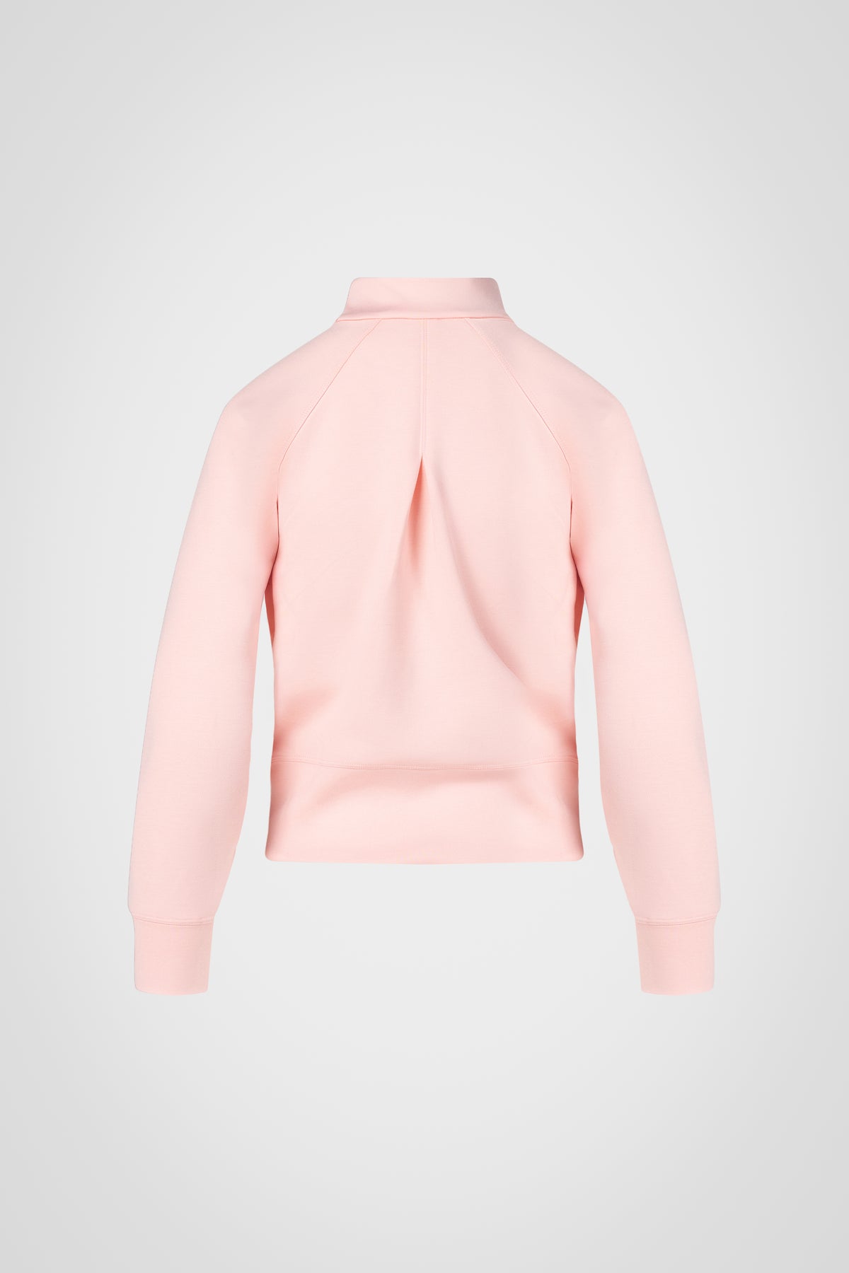Haut à manches longues et demi-zip en tricot extensible à col montant