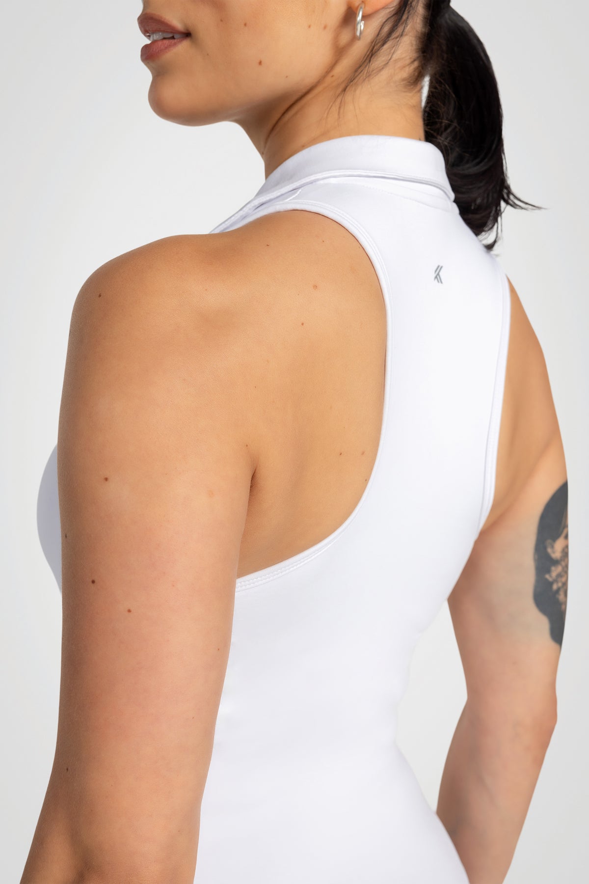Lila Sleeveless Polo Top