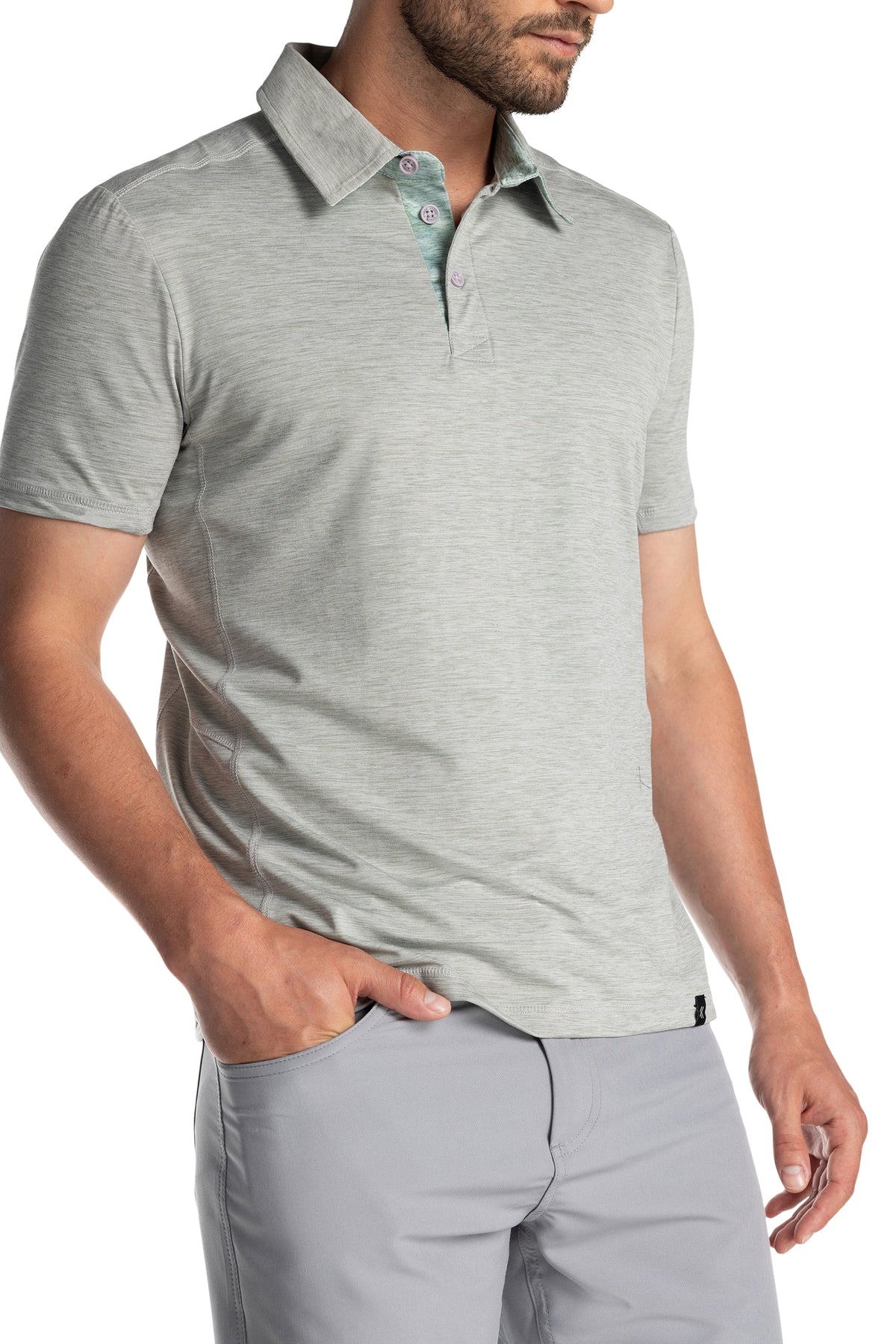Polo à col contrasté Brookside