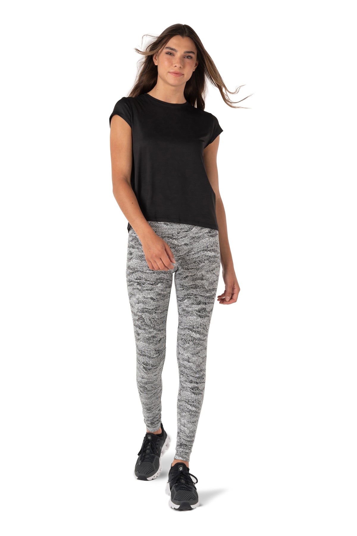 Mineral High-Waist Soft Jacquard Marble Leggings